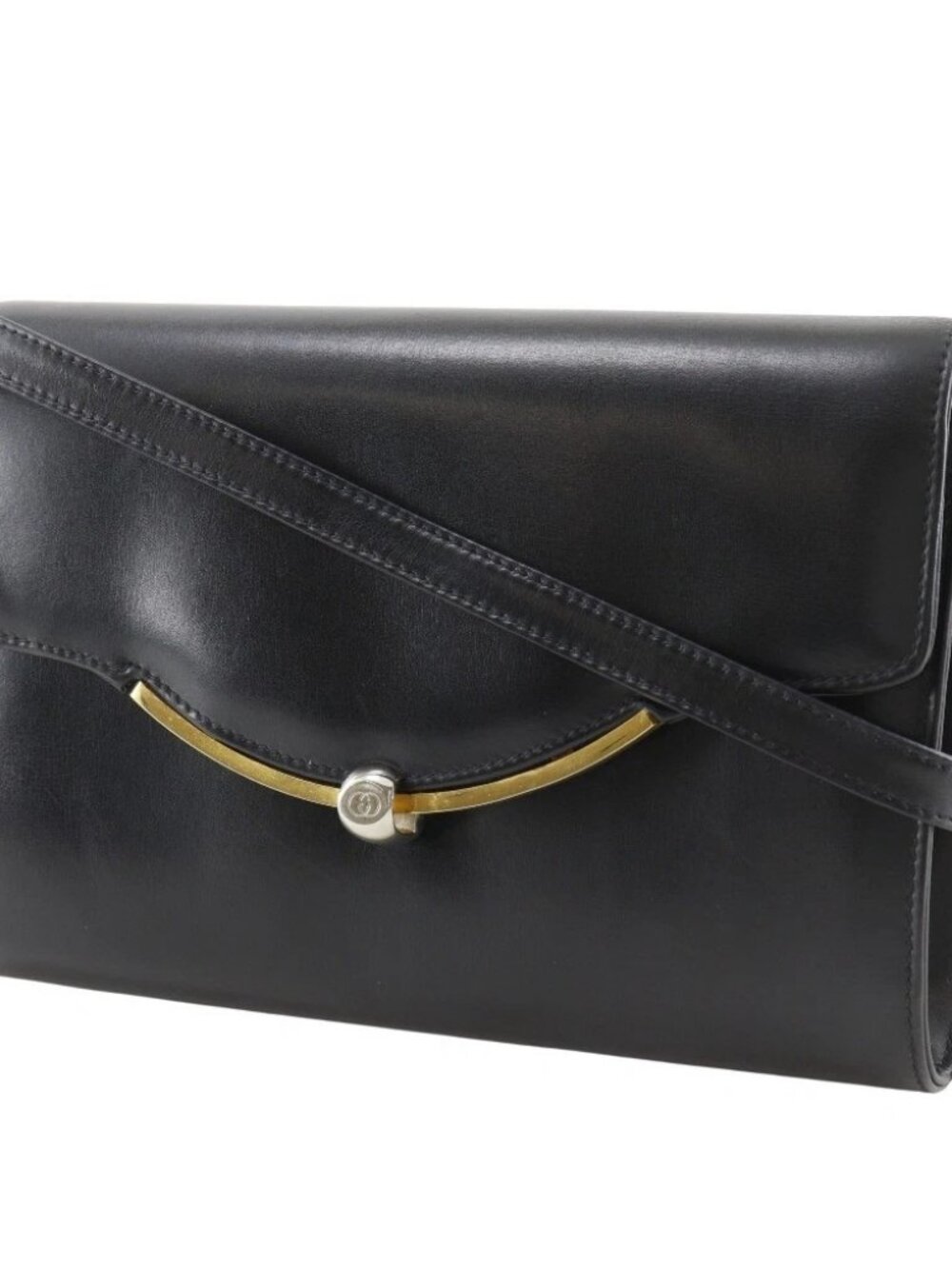 GUCCI Old Gucci Shoulder Bag 2-way clutch black Calfskin Women - Picture 2 of 12